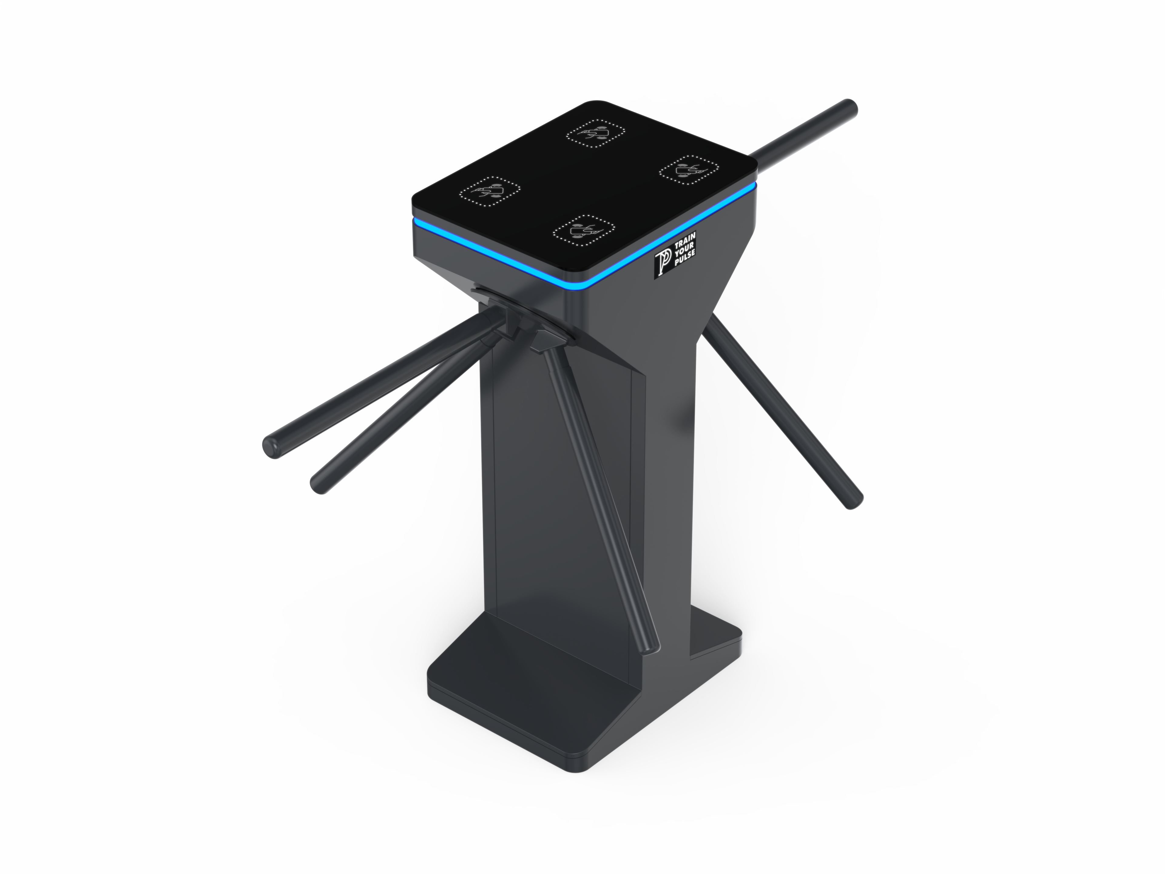 Slate Grey turnstile, double lane