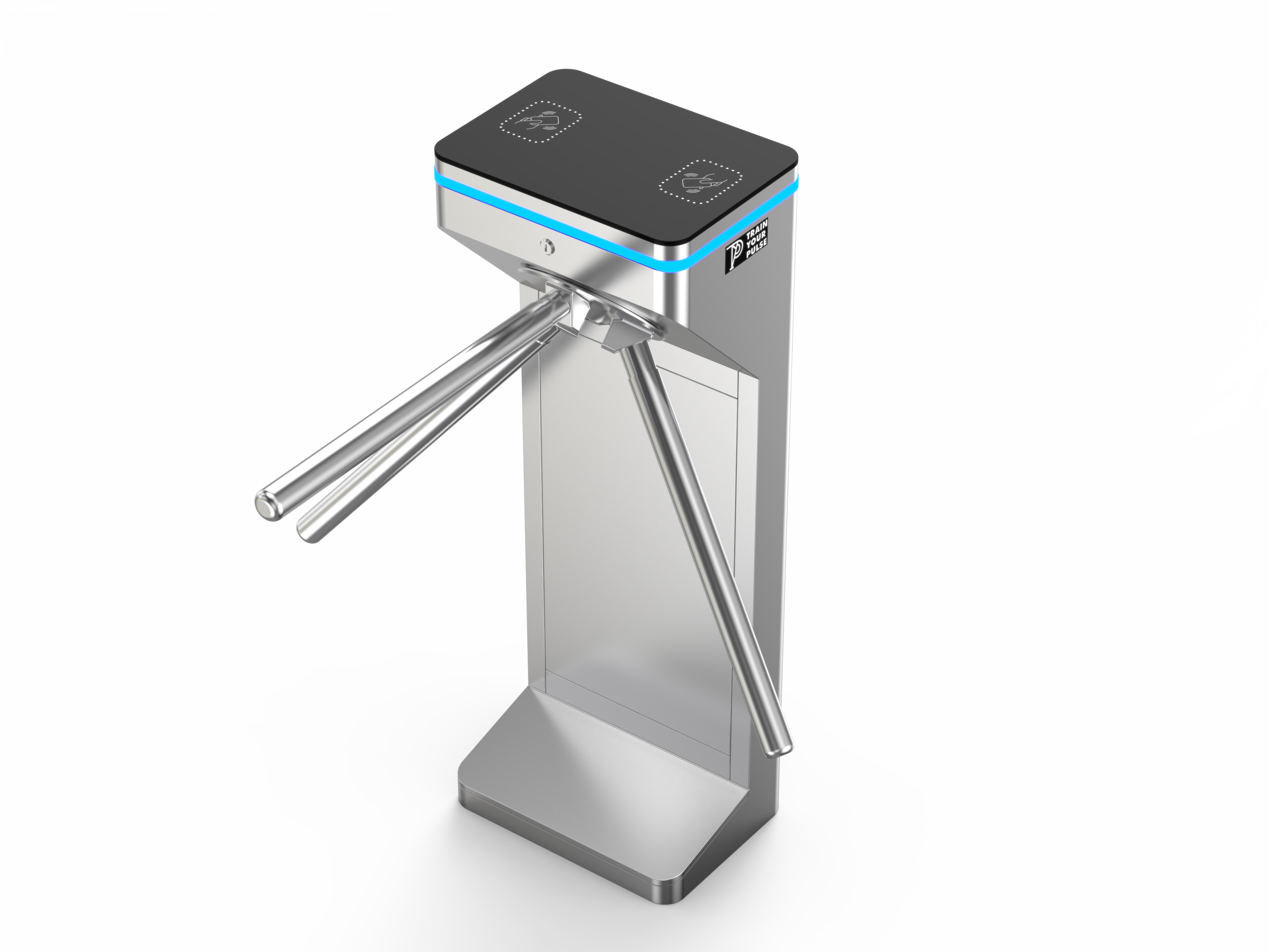 Brushed Steel turnstile, single lane
